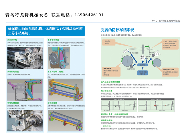 Air jet loom and parts