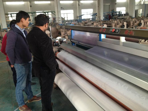 Water jet loom cloth stick