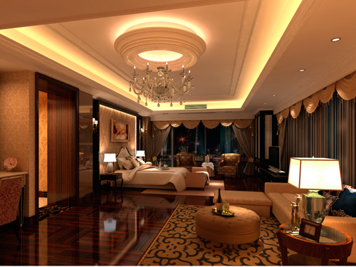 Guest room decorate rendering