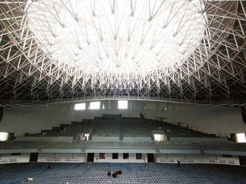 Interior of Qingdao Double Star Diamond Stadium